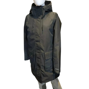 Patagonia Women's Great Falls Parka in Black Dressed On Mannequin | ScoutTech Outfitters