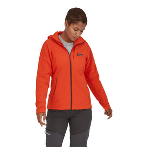 Patagonia Women's Nano-Air Hoody in Orange On Model | ScoutTech Outfitters Mississauga Store