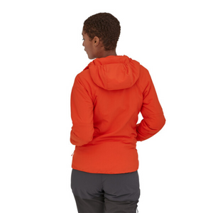 Patagonia Women's Nano-Air Hoody in Orange On Model Rear View | ScoutTech Outfitters Mississauga Store