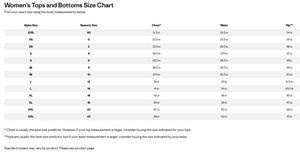 Patagonia Women's Tres 3-In-1 Insulated Waterproof Parkas Size Chart | ScoutTech Outfitters Store