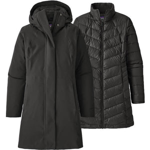 Patagonia Womens Tres H2No Waterproof 3-In-1 Down Insulated Parkas in Black | ScoutTech Outfitters Mississauga Store
