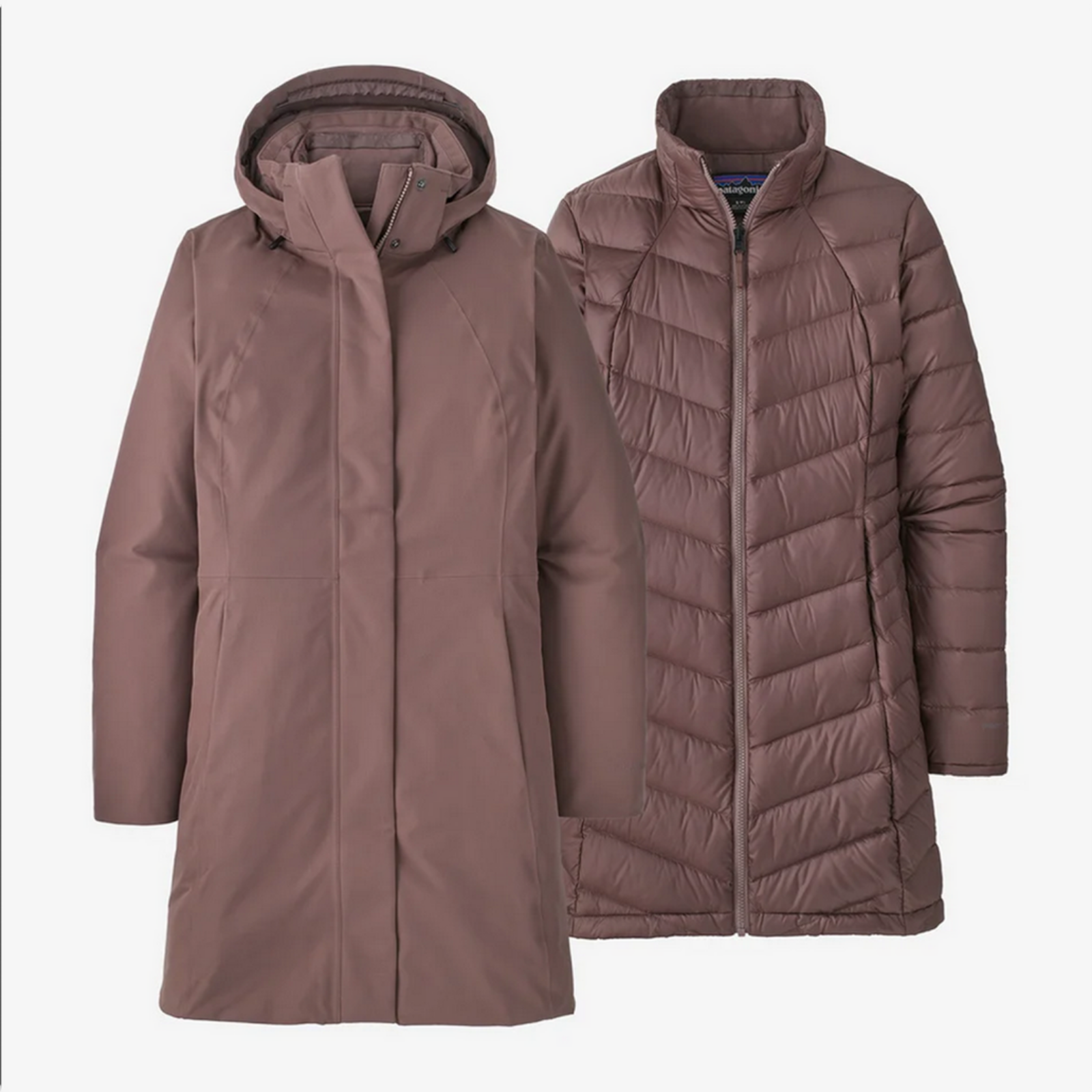 Patagonia Women's Tres H2No Waterproof 3-In-1 Down Insulated Parkas in Deep Mahogany, Size XL | ScoutTech Outfitters Mississauga Store