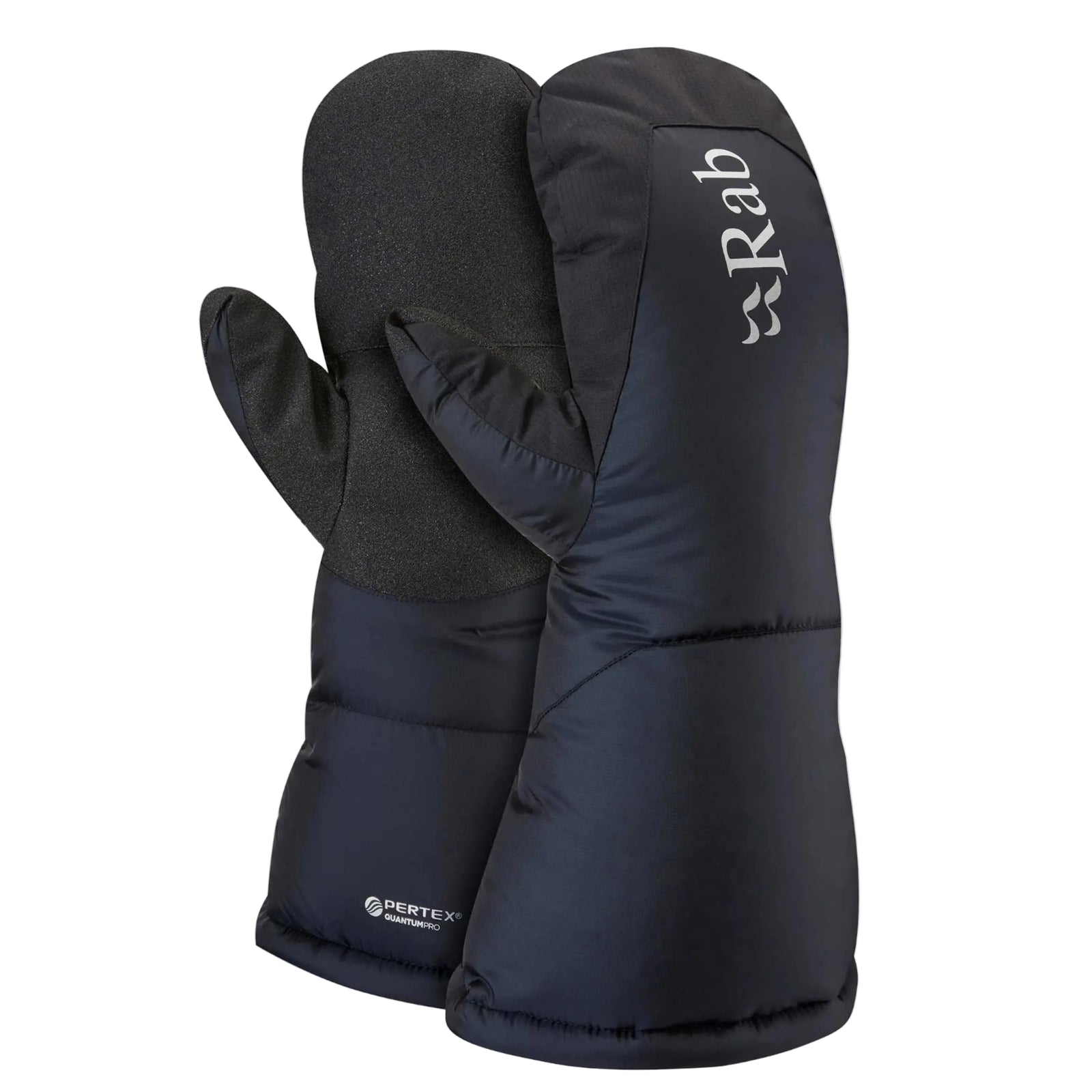 Rab Endurance Down Mitts in Black with RAB Reflective Logo and Grip and Pertex Logo | ScoutTech Outfitters