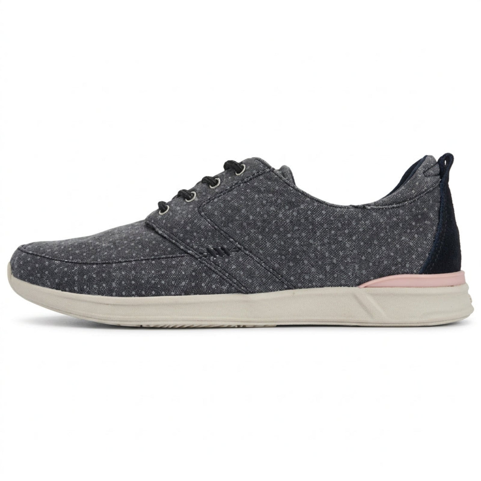 Reef Women's Rover Low Canvas and Suede Polka Dot Casual Shoes Side View | ScoutTech Outfitters