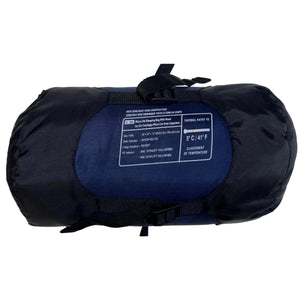 Rockwater Designs Heat Zone Micra-Lite Synthetic Hooded Rectangular 5C/41F Summer Sleeping Bags Stuff Sack Side View | ScoutTech Outfitters Mississauga Store