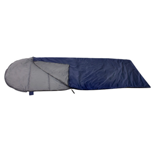 Rockwater Designs Micra-Lite Synthetic Hooded Rectangular +5C/41F Summer Sleeping Bags In Navy Blue with Grey Wicking Lining | ScoutTech Outfitters Mississauga Store