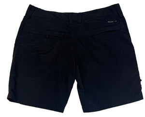 Salomon Women's Elemental Hiking Shorts in Black Rear View with Advanced Skin Logo | ScoutTech Outfitters Mississauga Store
