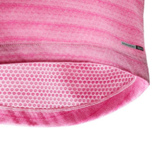 Salomon Women's Lightning Half Zip Active Fleece Mid Pullovers Pink Mist Bottom Front View showing Advanced Skin Logo and Inside Wicking Material| ScoutTech Mississauga