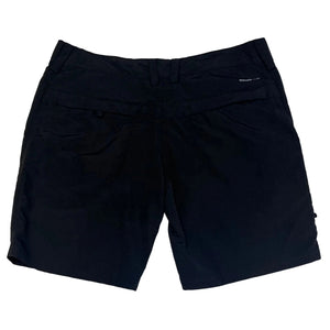 Salomon Women's Elemental Hiking Shorts in Black Rear View with Advanced Skin Logo | ScoutTech Outfitters Mississauga Store