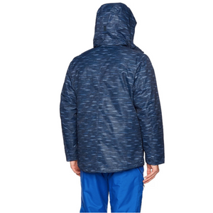 Columbia Omni-Tech Men's Whirlibird 3 Interchange 3-in-1 Insulated Ski Jackets in Collegiate Navy Blue Pattern Back | ScoutTech Outfitters Mississauga Store