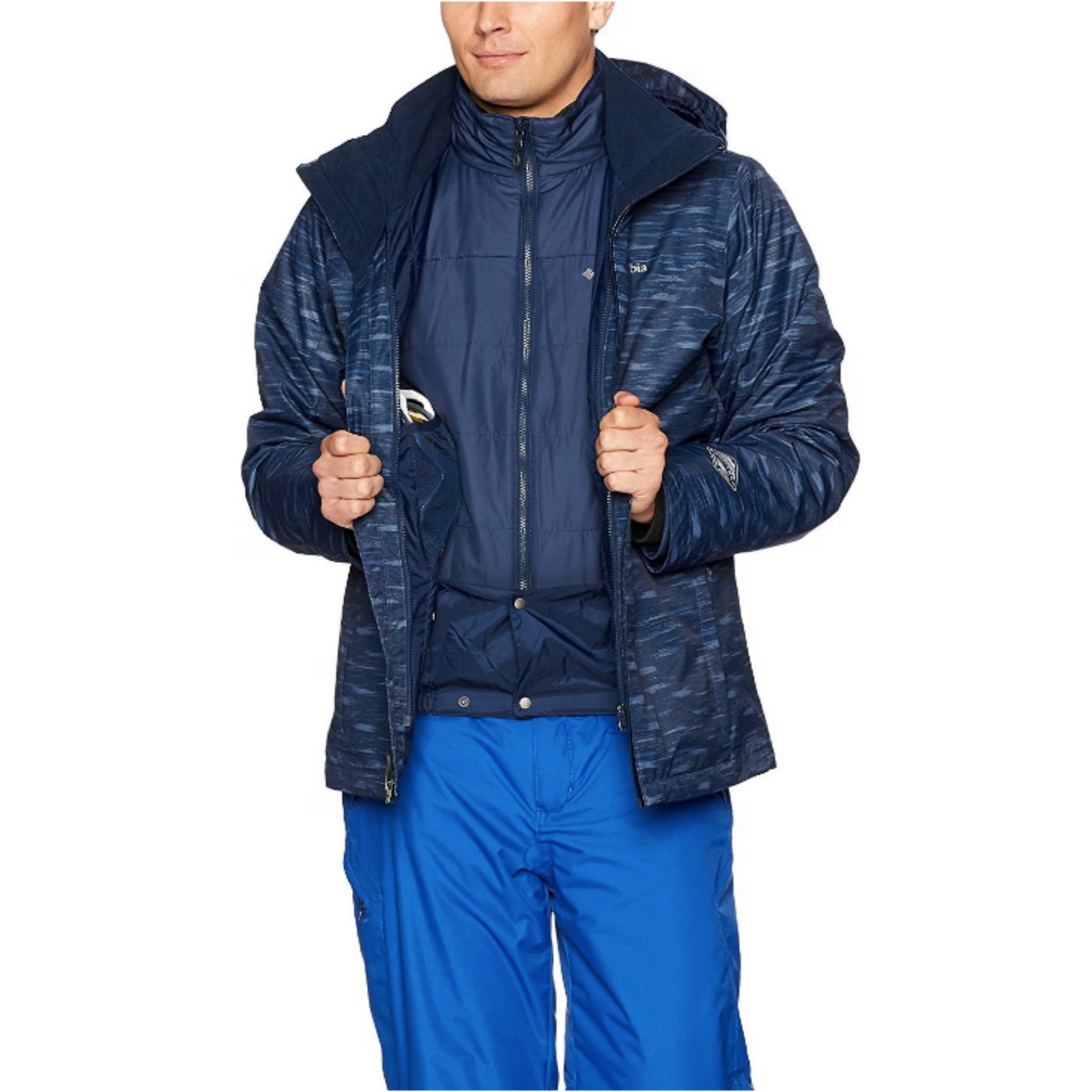 Columbia Chaquetas de esquí aislantes 3 en 1 Whirlibird Interchange para hombre, Talla Pequeña