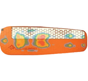 Sea to Summit UltraLight S.I. Self-Inflating Sleeping Mattress in Orange Showing Foam Inner Layer and Thermal Focus Points | ScoutTech