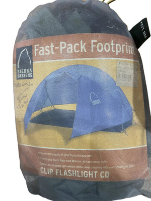 Sierra Designs Clip Flashlight CD Tent Fast Pack Fitted Footprints in mesh retail packaging | ScoutTech Mississauga