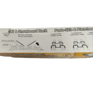 SportRack Ski & Snowboard Carrier Rooftop Crossbar Mounted Set in Retail Box Side View