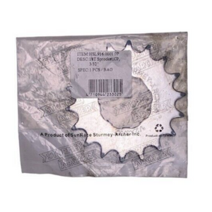 Sturmey Archer 18 Tooth, 9-Spline 1/2" x 3/32" (Flat, CP) Rear Sprocket in Package - ScoutTech