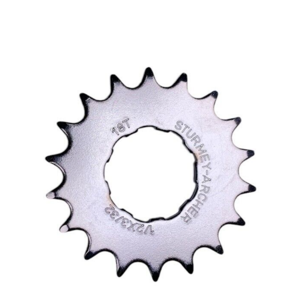 Sturmey Archer 18 Tooth 9-Spline Rear Sprocket Silver Brand Stamp View - ScoutTech