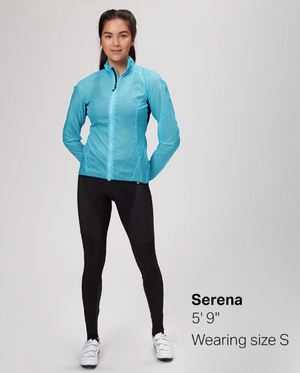 Sugoi Women's Stash Wind and Rain Cycling Jacket On Standing Model | ScoutTech Outfitters Mississauga Store