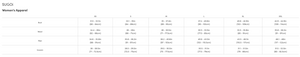 Sugoi Women's Stash Cycling Jacket Size Chart - ScoutTech Outfitters