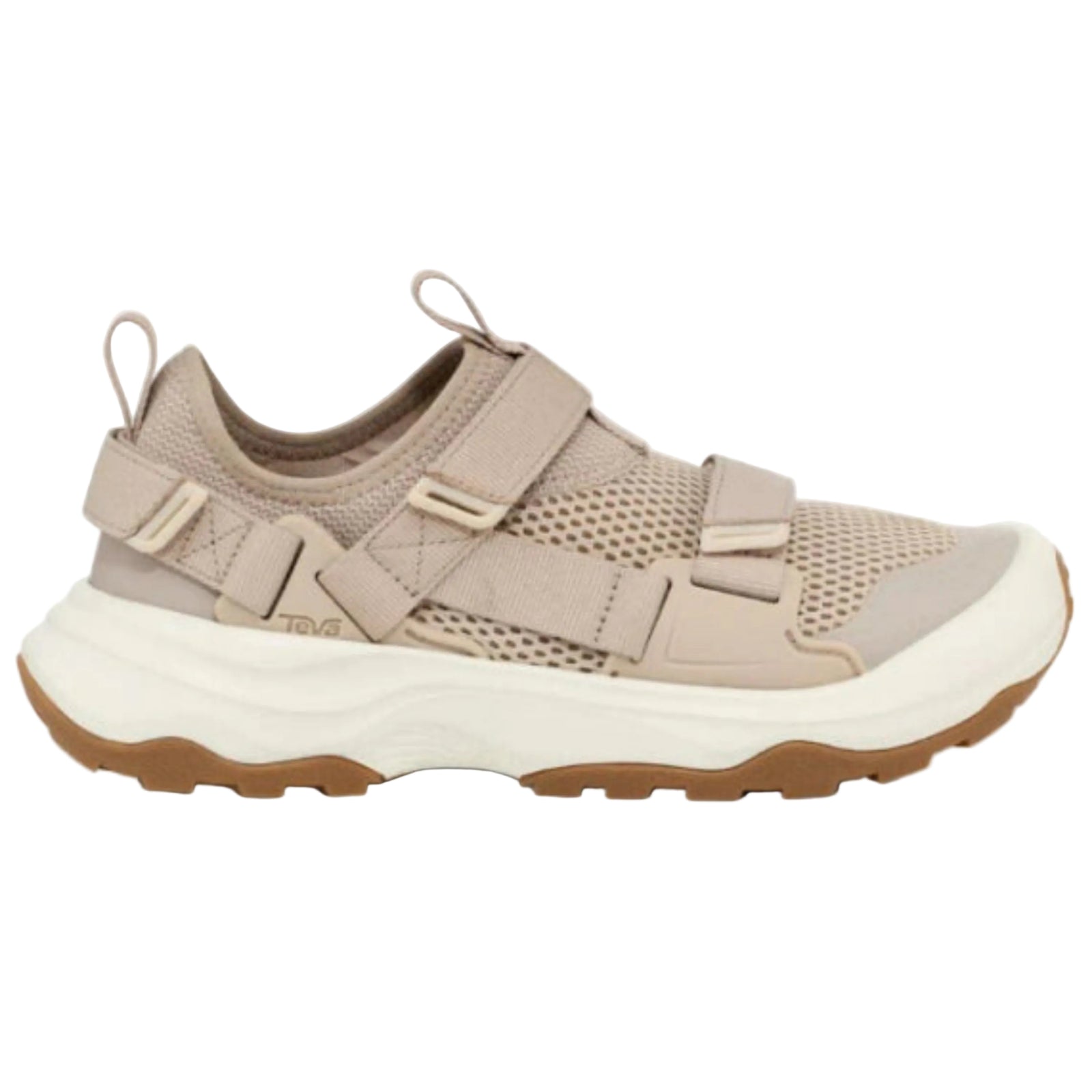 Teva Womens Outflow Universal Water Shoes with Mesh and adjustable velcro straps in Sand Color| ScoutTech Outfitters Mississauga Store