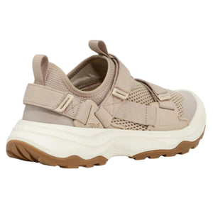 Teva Women's Outflow Universal Water Shoes with Mesh and adjustable velcro straps in Sand Color Rear View | ScoutTech Outfitters 