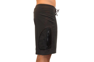 The North Face Mens Apex Board Walk Water Shorts Charcoal Grey Side Zip Pocket View - ScoutTech