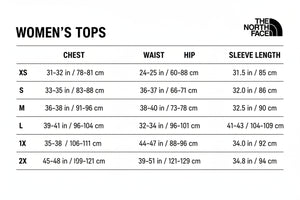 The North Face Women's Winter Warm Hybrid Insulated Jacket Size XL Size Chart | ScoutTech Mississauga Store