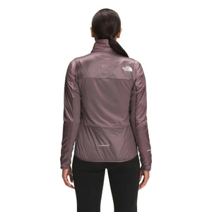 The North Face Women's Winter Warm Hybrid Jacket in Purple Back View with Reflective Hits | ScoutTech Mississauga