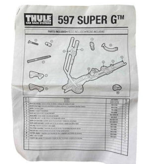 Thule 597 Super G Premium Upright Rooftop Bike Carrier Instructions Manual - ScoutTech Outfiters