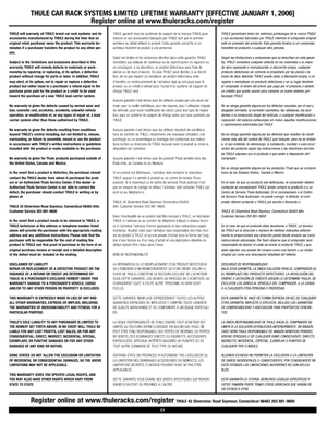 Thule Aero Foot Pack 400 XT Instruction Manual Page 7 | ScoutTech Outfitters Mississauga Store