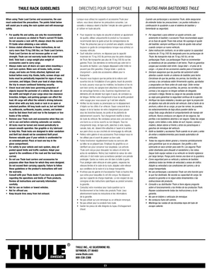 Thule Aero Foot Pack 400 XT Instruction Manual Page 6 | ScoutTech Outfitters Mississauga Store