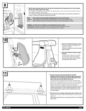 Thule Aero Foot Pack 400 XT Instructions Page 5 | ScoutTech Outfitters Mississauga Store