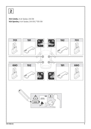Thule KIT 1368 Fit Kit Instruction Manual Page 2 | ScoutTech Outfitters