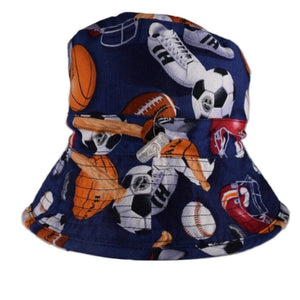 Tilley Kids Adjustable & Reversible Bucket Hat with Navy Blue Play Ball Print | ScoutTech Outfitters Mississauga Store