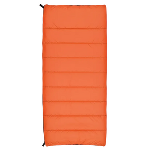 Trailside Tadpole Junior 2 Rectangle Kids Sleeping Bag in Orange Fully Zipped Up | ScoutTech Outfitters Mississauga Store