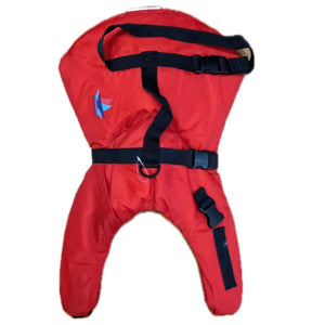 Trekk Marine Dog Canine Flotation Support Jacket Devices in Red Open View Laying Flat | ScoutTech Mississauga
