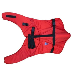Trekk Marine Dog Canine Flotation Support Jacket Devices in Red Outside View Left Facing | ScoutTech Store