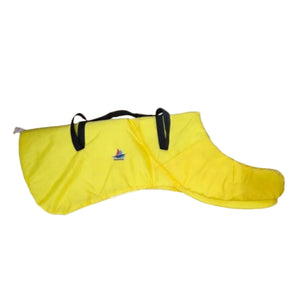 Trekk Marine Dog Canine Flotation Support Jacket Devices in Yellow Side View Laying Flat | ScoutTech Outfitters