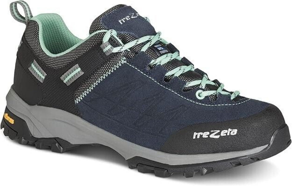 Trezeta Women's Raider Waterproof Leather Hiking Shoes in Navy Blue Side View | ScoutTech Outfitters Mississauga Store