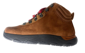 Vasque Women's Sunsetter NTX Vintage Leather Hiking Boots in Tan In-Step View | ScoutTech Outfitters Mississauga Store