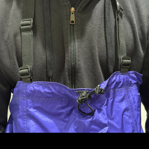 Wildwasser Unisex Spray Skirt Front Upper Close up View in Purple showing Adjustment Points | ScoutTech Outfitters