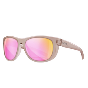 Wiley X WX Weekender Women's Sunglasses with Captivate Lens in Rose Side View with Logo - ScoutTech OutFitters