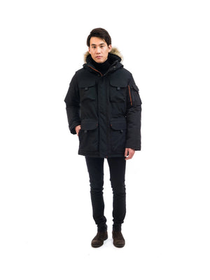 Outdoor Survival Canada Men's Atka -40 Down Parka Medium Black - Made in Canada!