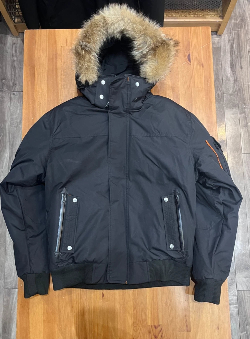 Outdoor Survival Canada Men's Desna -40 Down Bomber Jacket - Black, Large - ON DISPLAY