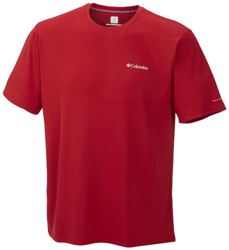 Columbia Zero Rules Short Sleeve Shirt, Mens, Rocket Red, S - ScoutTech
