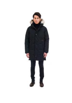 Outdoor Survival Canada Men's Nevluk -40 Down Parka, Orca Black, 2XL - ON DISPLAY