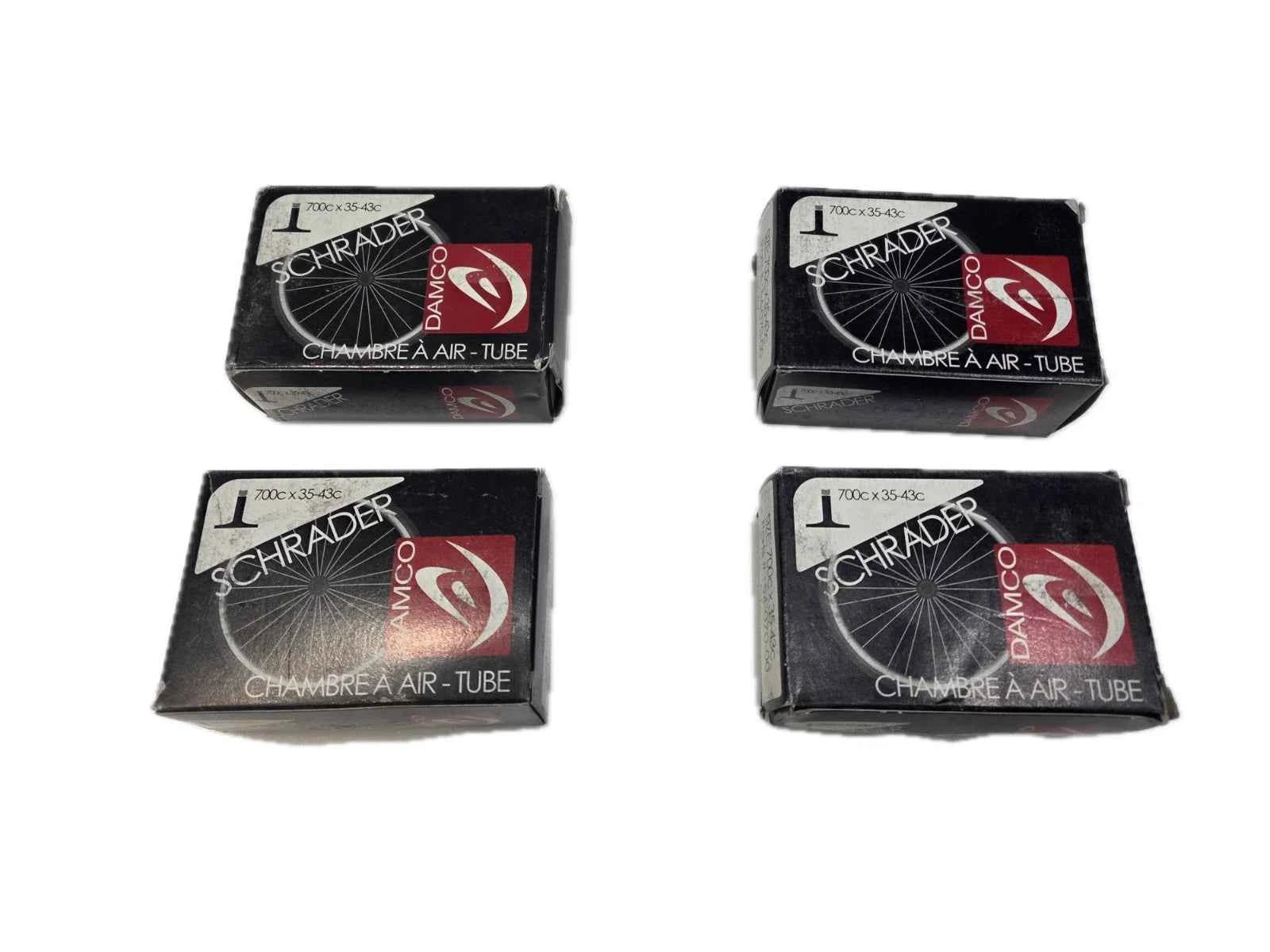 4 PACK Damco Performance Bike Tubes | 700c X 35/43C | Schrader Valve