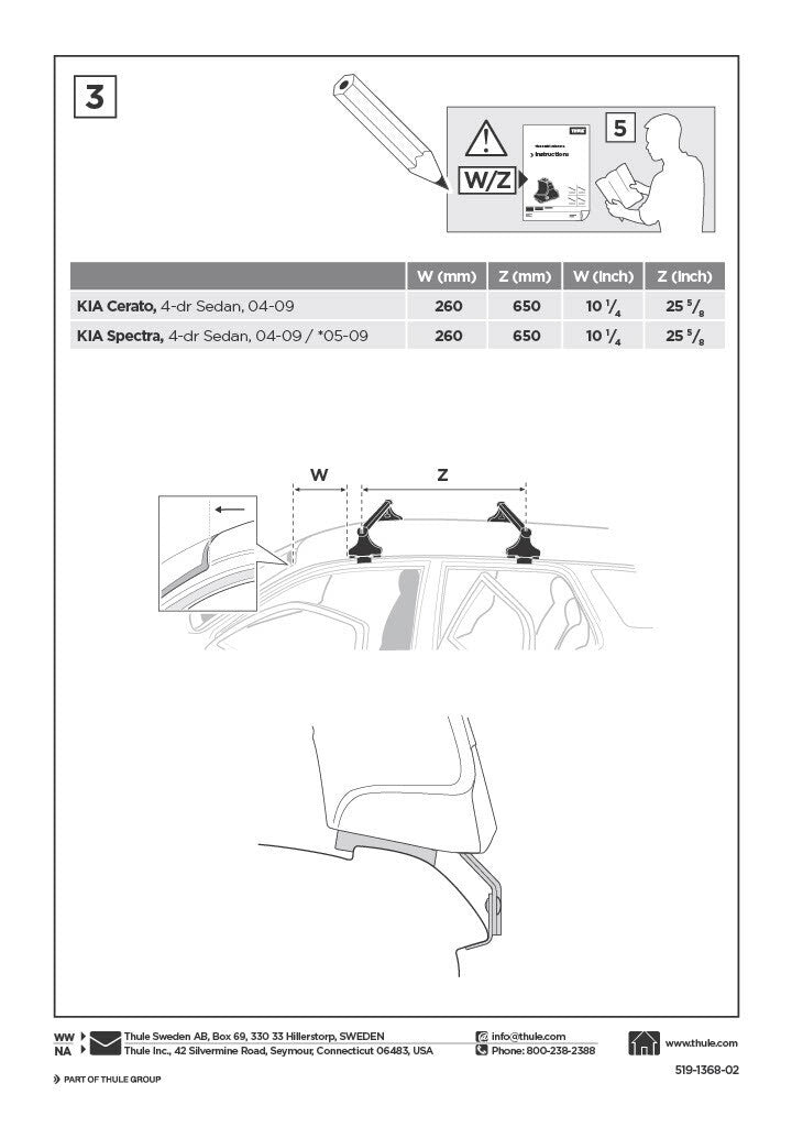 Thule KIT 1368 Fit Kit - ScoutTech