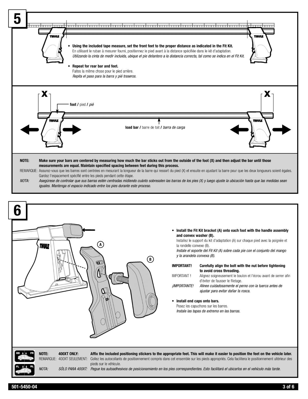 Thule Aero Foot Pack 400 XT - ScoutTech