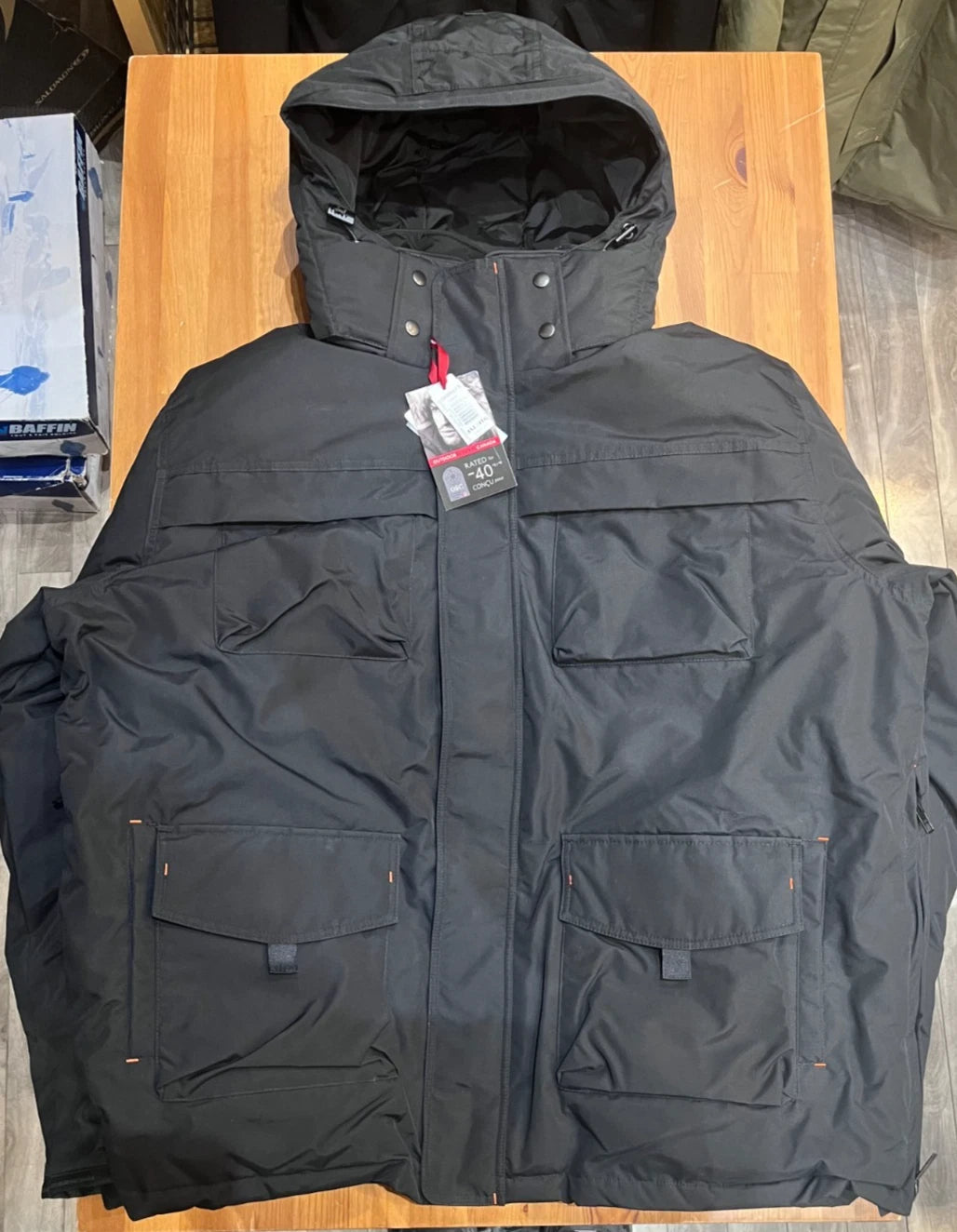 Outdoor Survival Canada OSC Men's Akiak -40 Down Parka - Orca Black, 4XL - ON DISPLAY