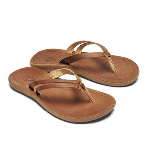 Olukai Women's Kapehe Luana Leather Flip Flops US Size 10